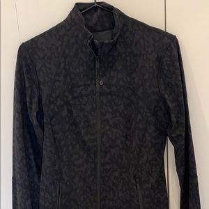 Lululemon define jacket black cheetah print